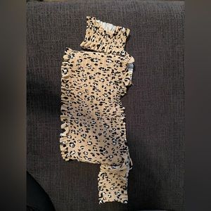 Leopard print swim top